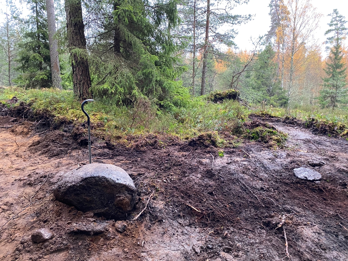 Blästplats påträffad vid arkeologisk utredning vid Isaberg, Öreryds socken, Gislaveds kommun