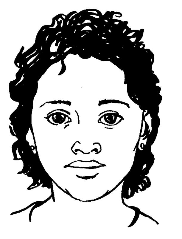 Drawing illustrating a woman.