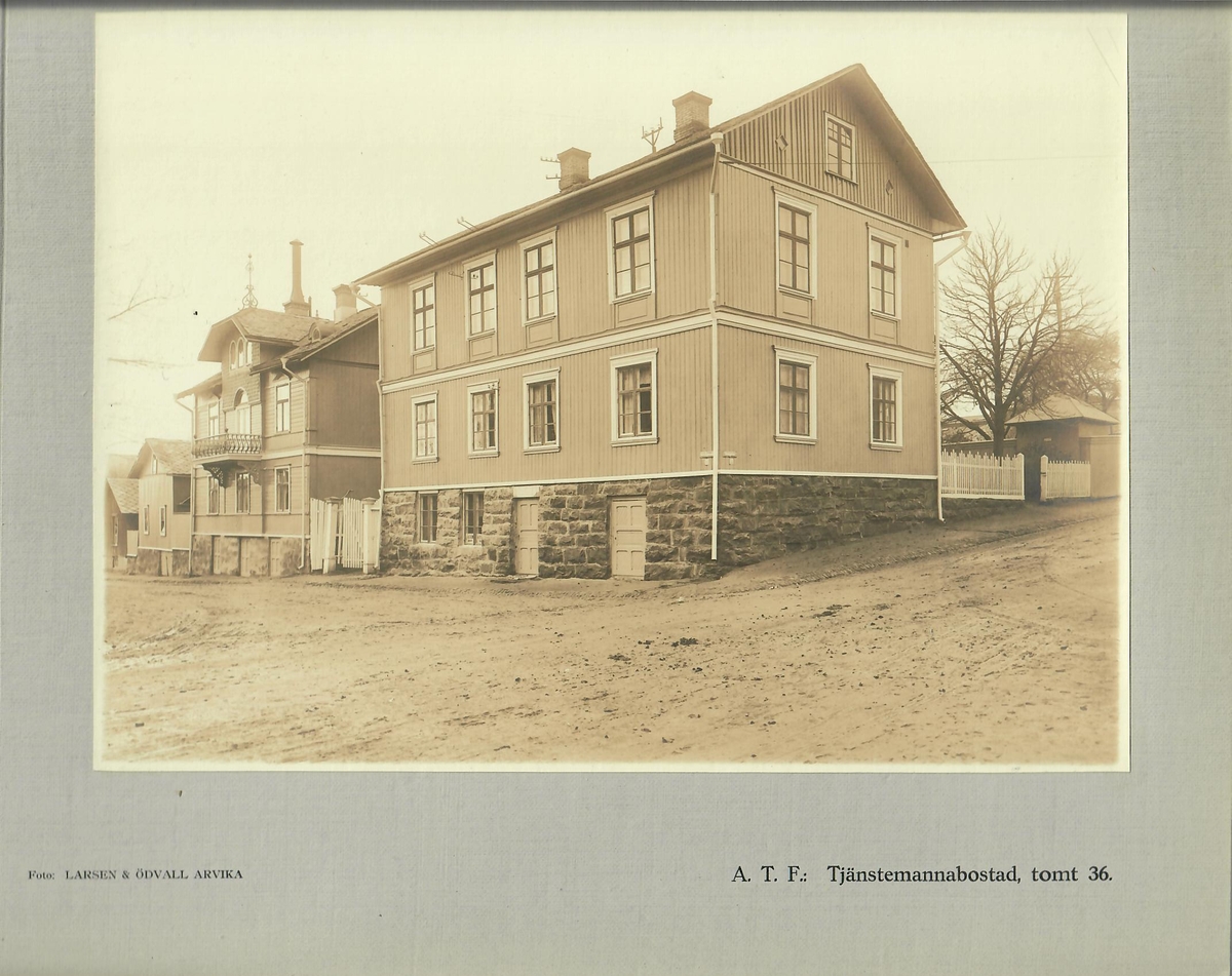 A.T.F Tjänstemannabostad tomt 36

Kopior ur Erland Paul Olséns album från 1921.