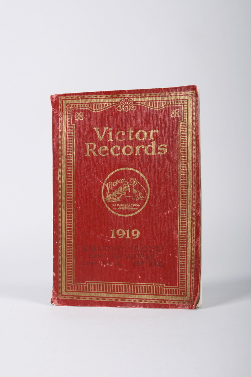 Katalog over utgivelser fra Victor Records 1919.