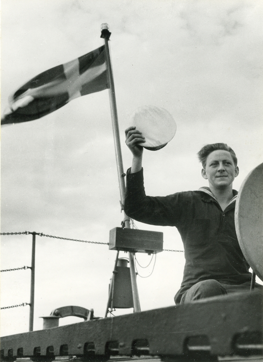 Rekordtur med jagaren HÄLSINGBORG 13 juni 1947.