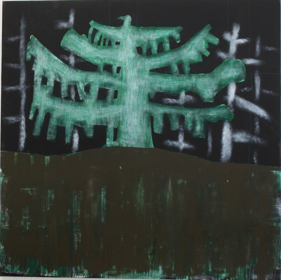Grønn skog [Maleri]