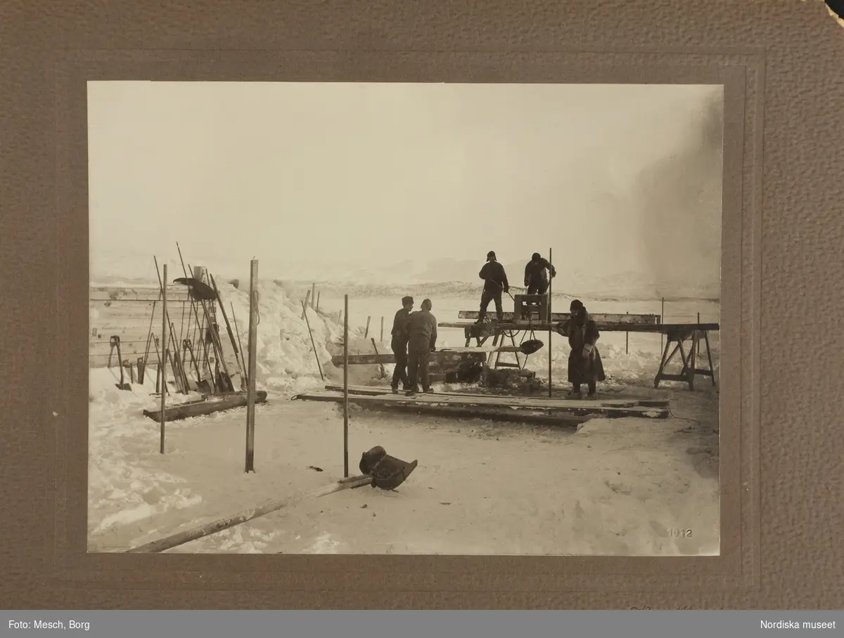 Muddringsarbete, Abisko 1912.