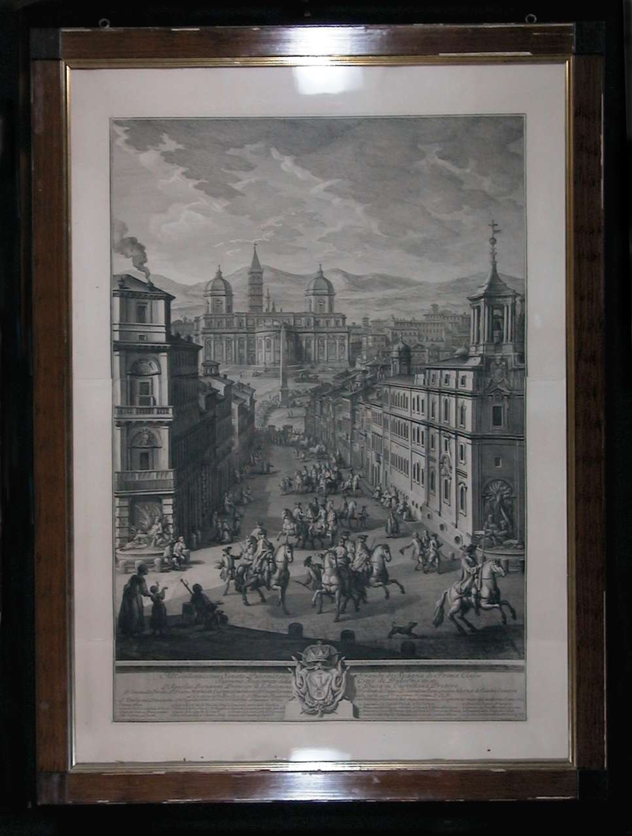Bybilde fra Roma: St. Maria Maggiore med Quatto Fontane og Palazzo Albani i forgrunnen.