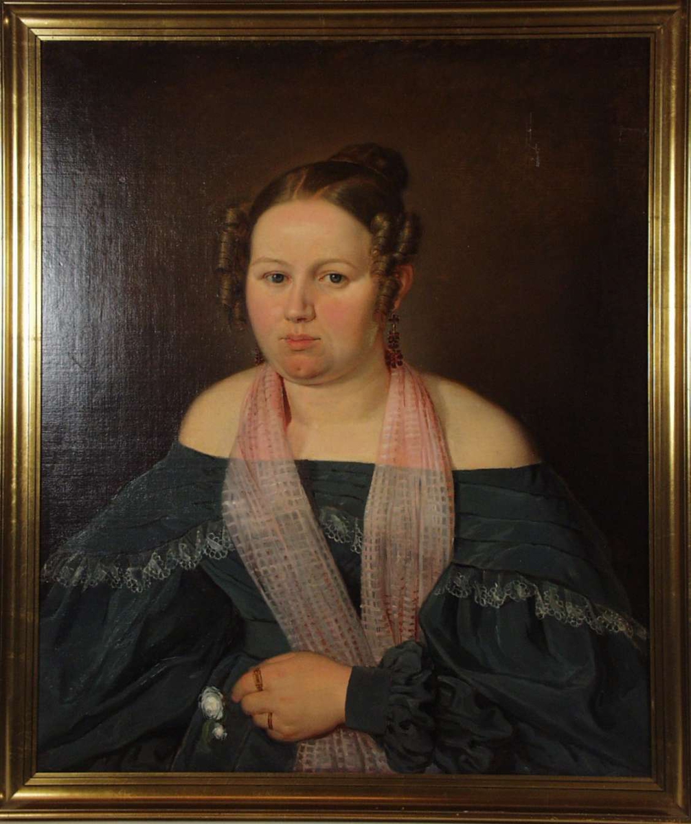 Portrett av en ung kvinne.