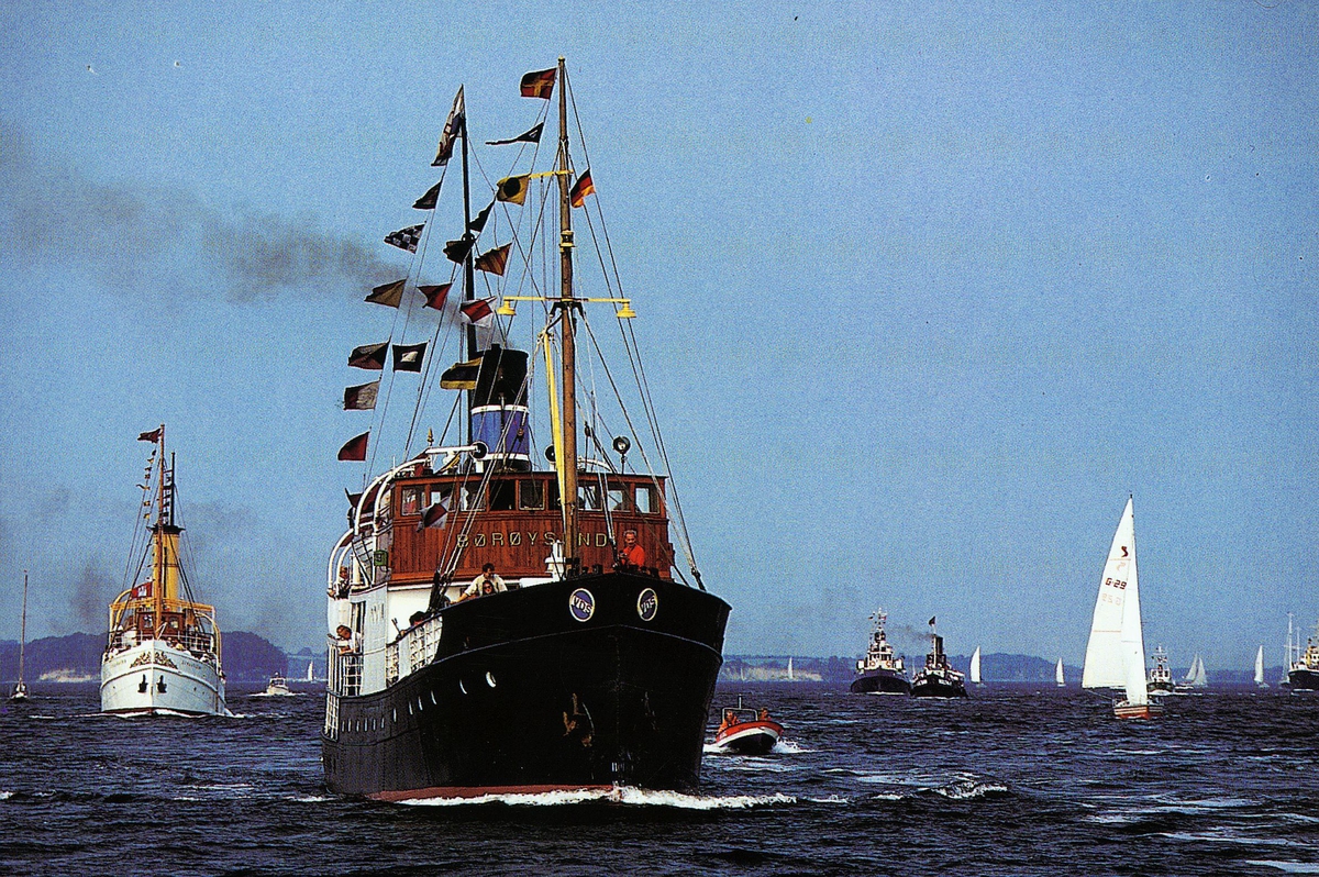 transport, båt, postførende dampskip, D/S Børysund i farvannet rundt Schleswig og  Flensburg