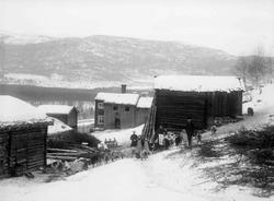 17.01.1910. Byhrhagen (Byrhagen) gård. Bolighus, uthus, trev