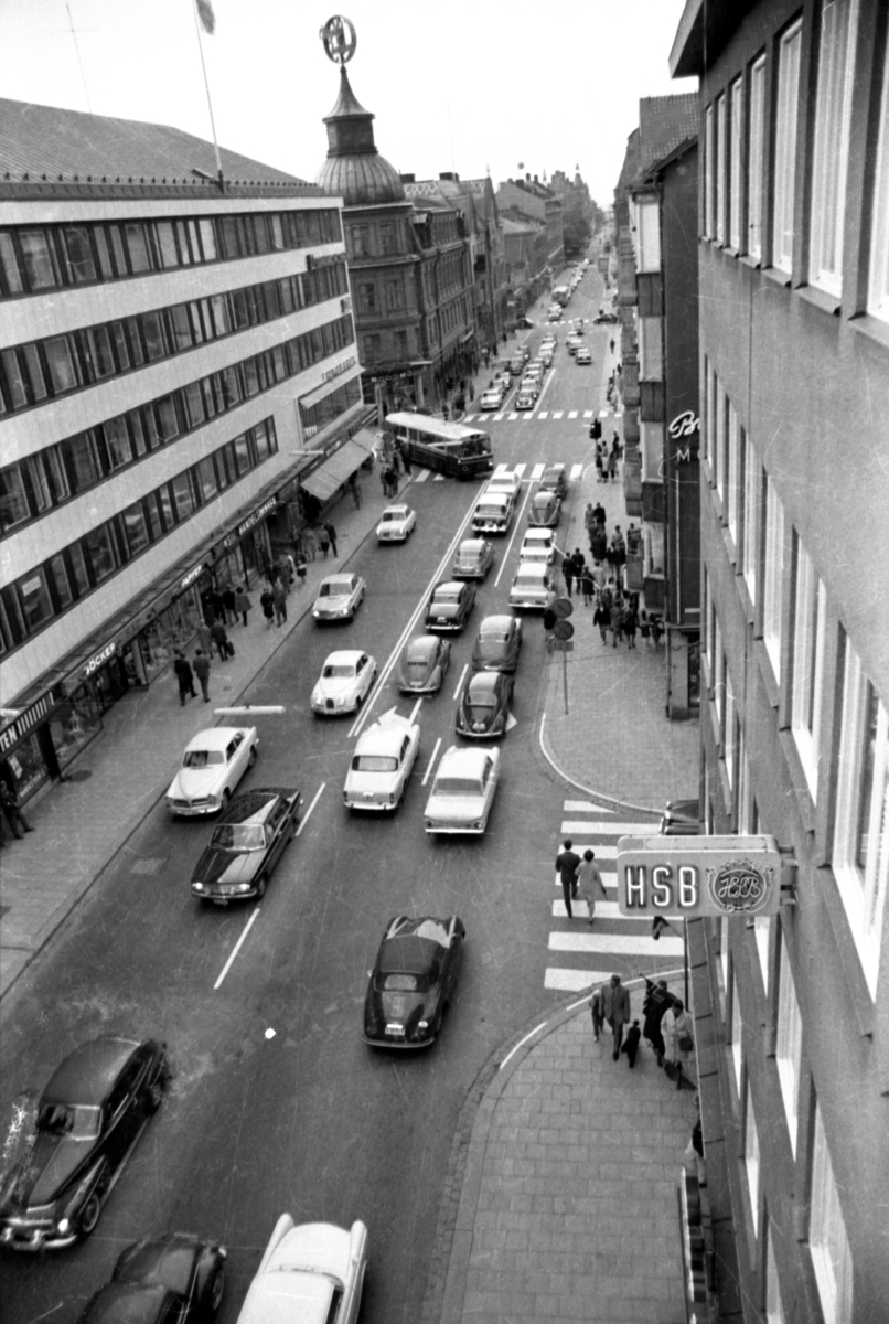 Bilden tagen 3/9 1967. Dagen efter natten då högertrafiksomläggningen ägde rum.