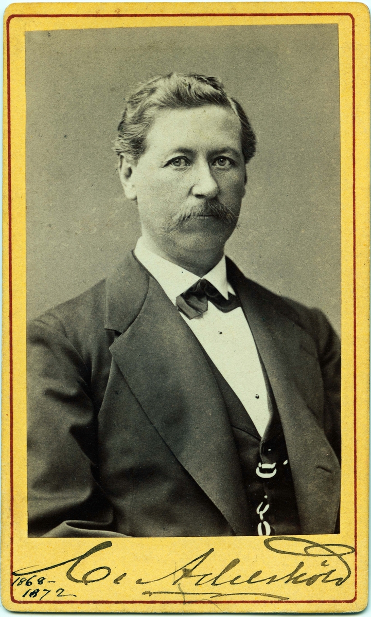 Porträtt på Claes Adolf Adelsköld.