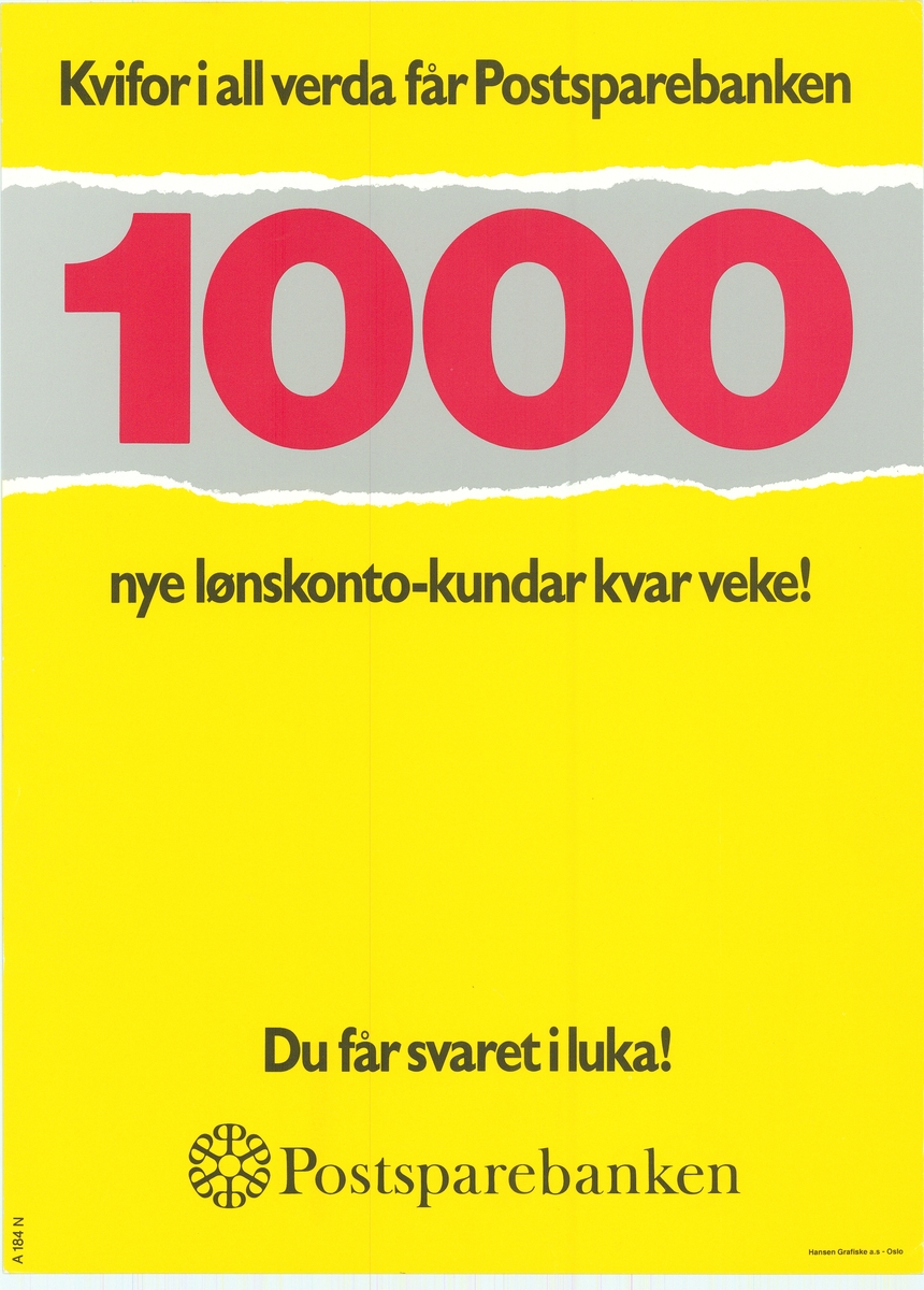 Tosidig plakat med gul bunnfarge. Tekst på bokmål og nynorsk.