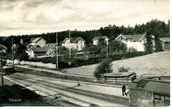 Skifting med godsvogner på Vikersund stasjon