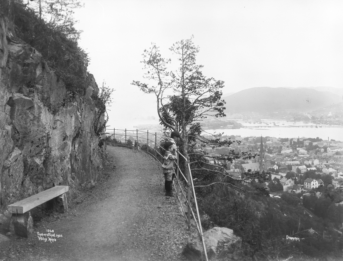 Drammen - Huldrehaugveien i Aasen, 11.aug. 1903