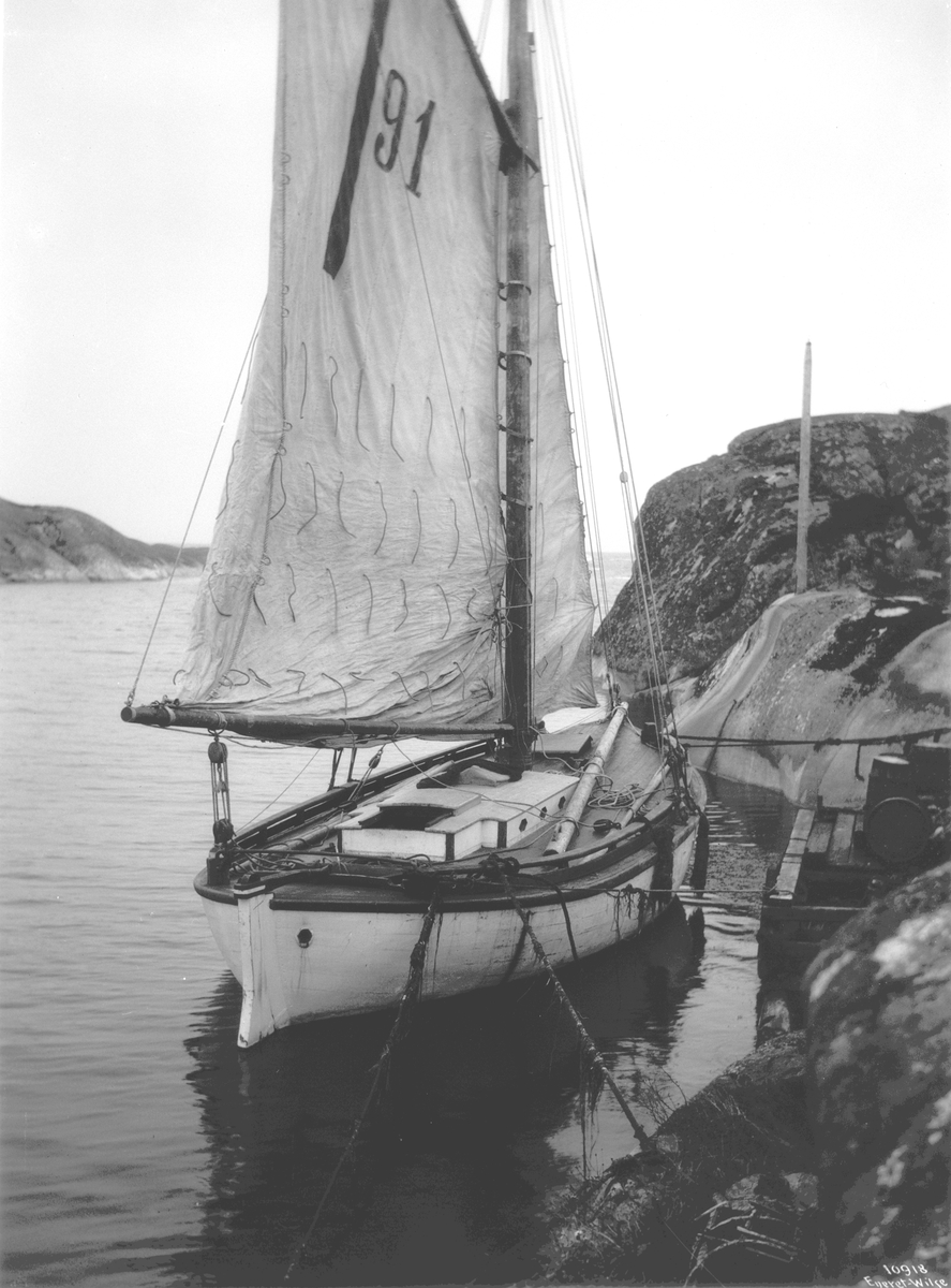 Skjærgården ved Portør losbåt 16/10 1909