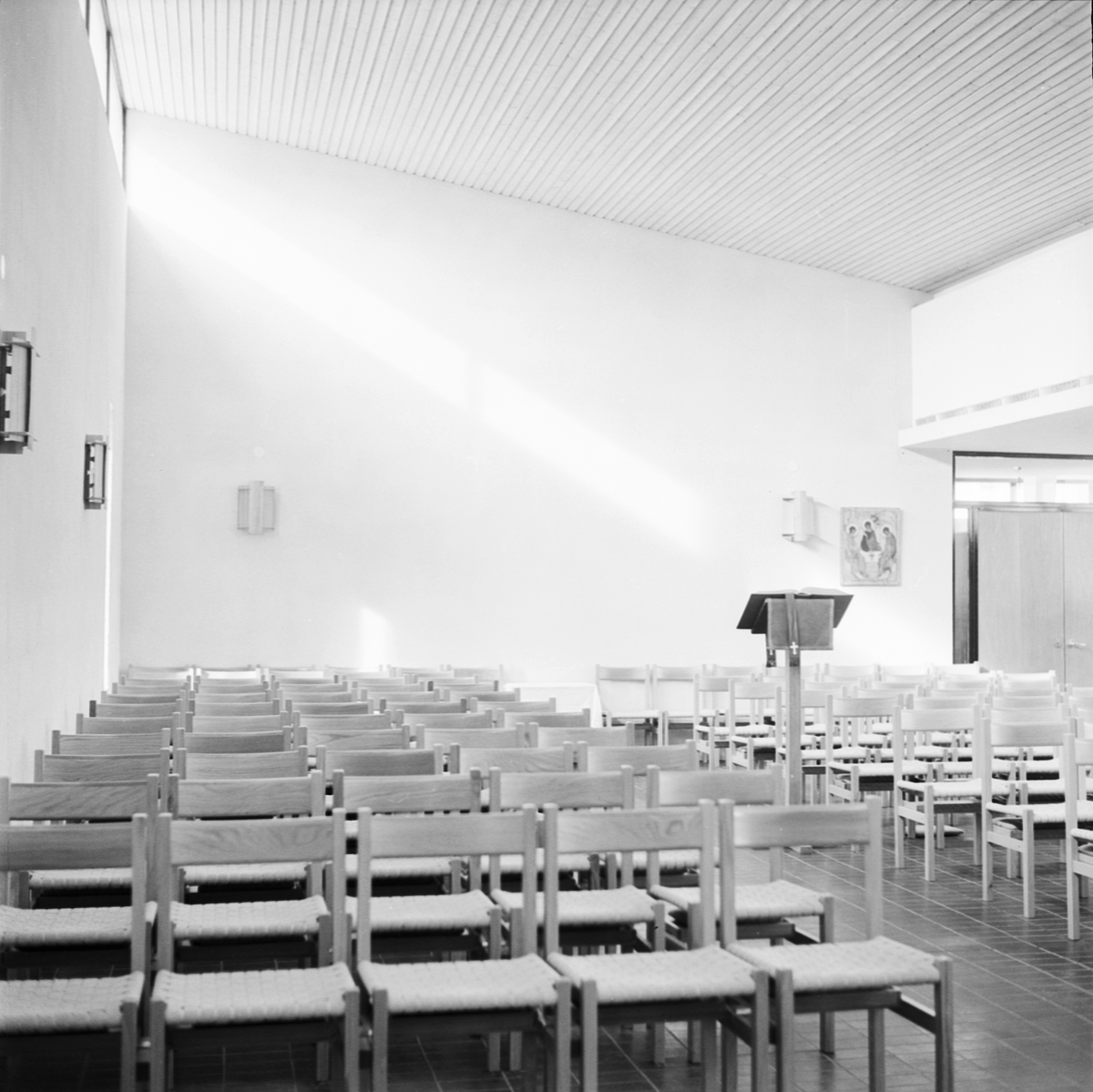 Stillhetens kapell, ritat av Gösta Wikforss, Uppsala 1964