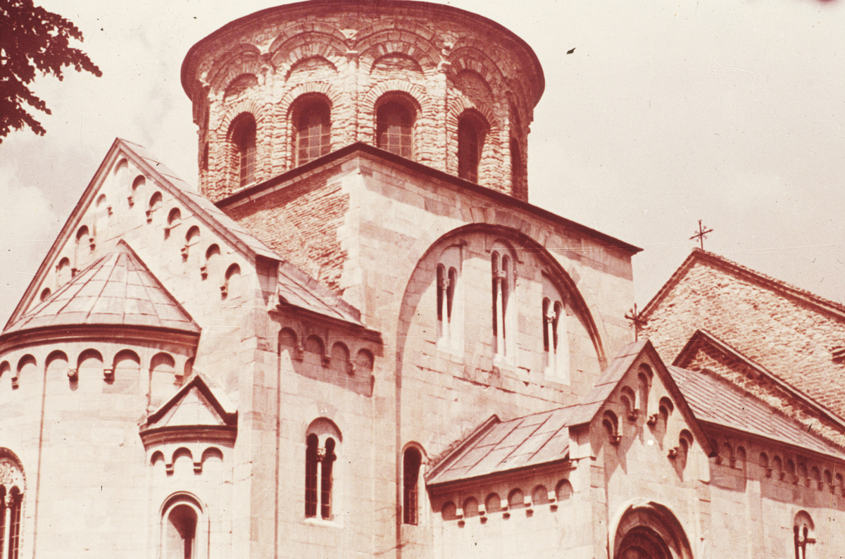 Detalj av Studenica Hvostanska klosteret, Madonnakirke, slutten av 12 århundre.