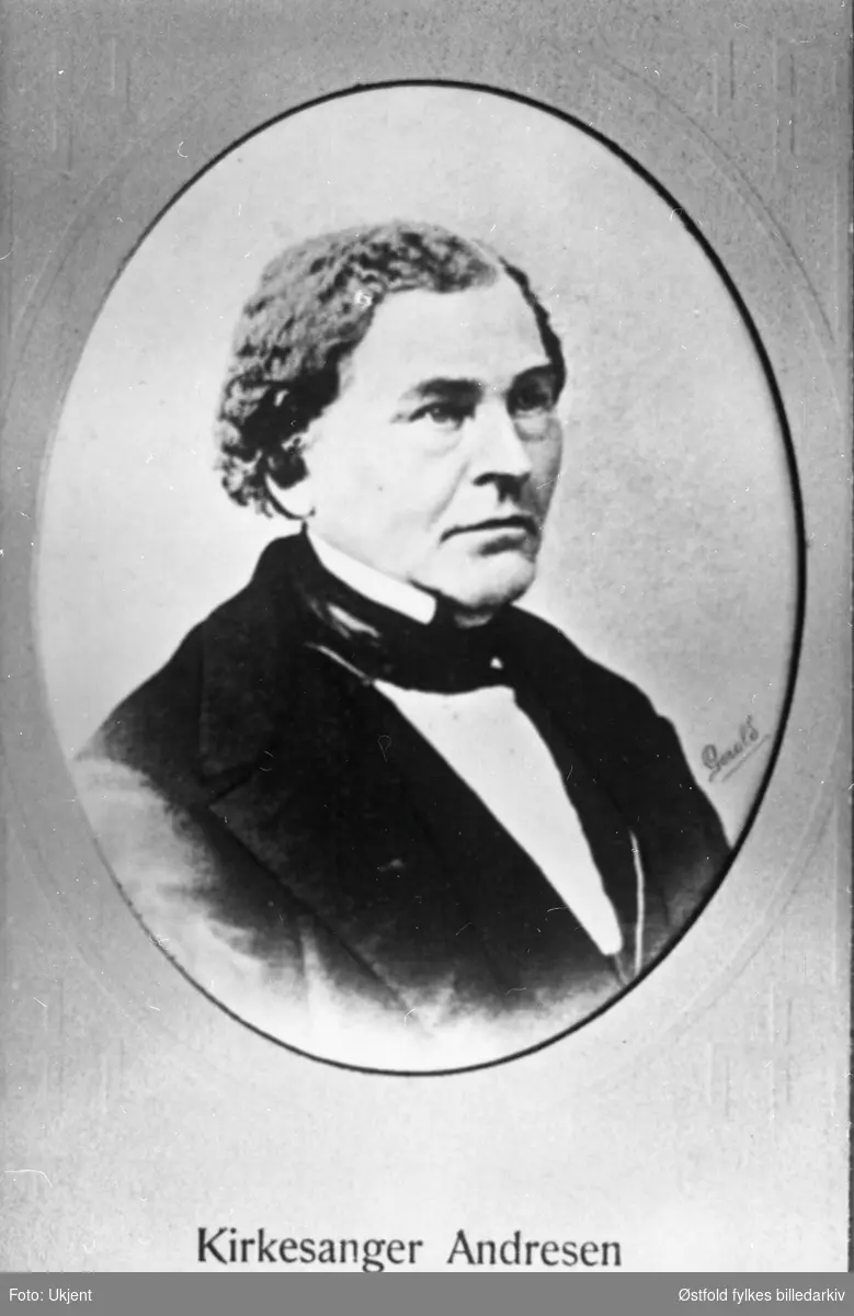 Portrett av kirkesanger Andresen, ordfører 1850-51 i Tune.