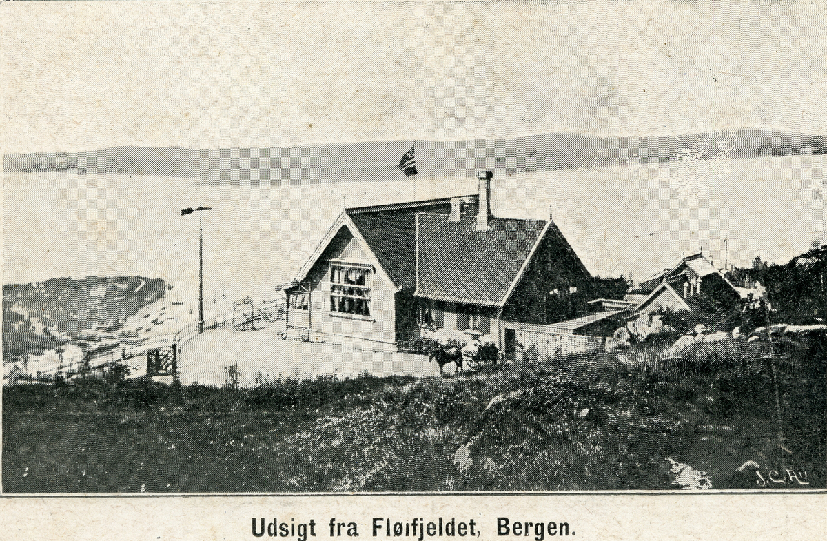 Utsikt frå Fløyfjellet i Bergen.