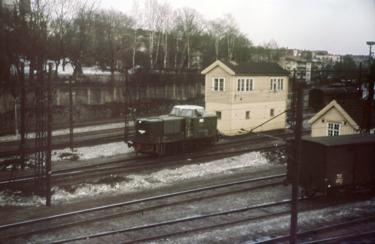 Diesellokomotiv type Di 2 i skiftetjeneste på Filipstad ved Oslo V