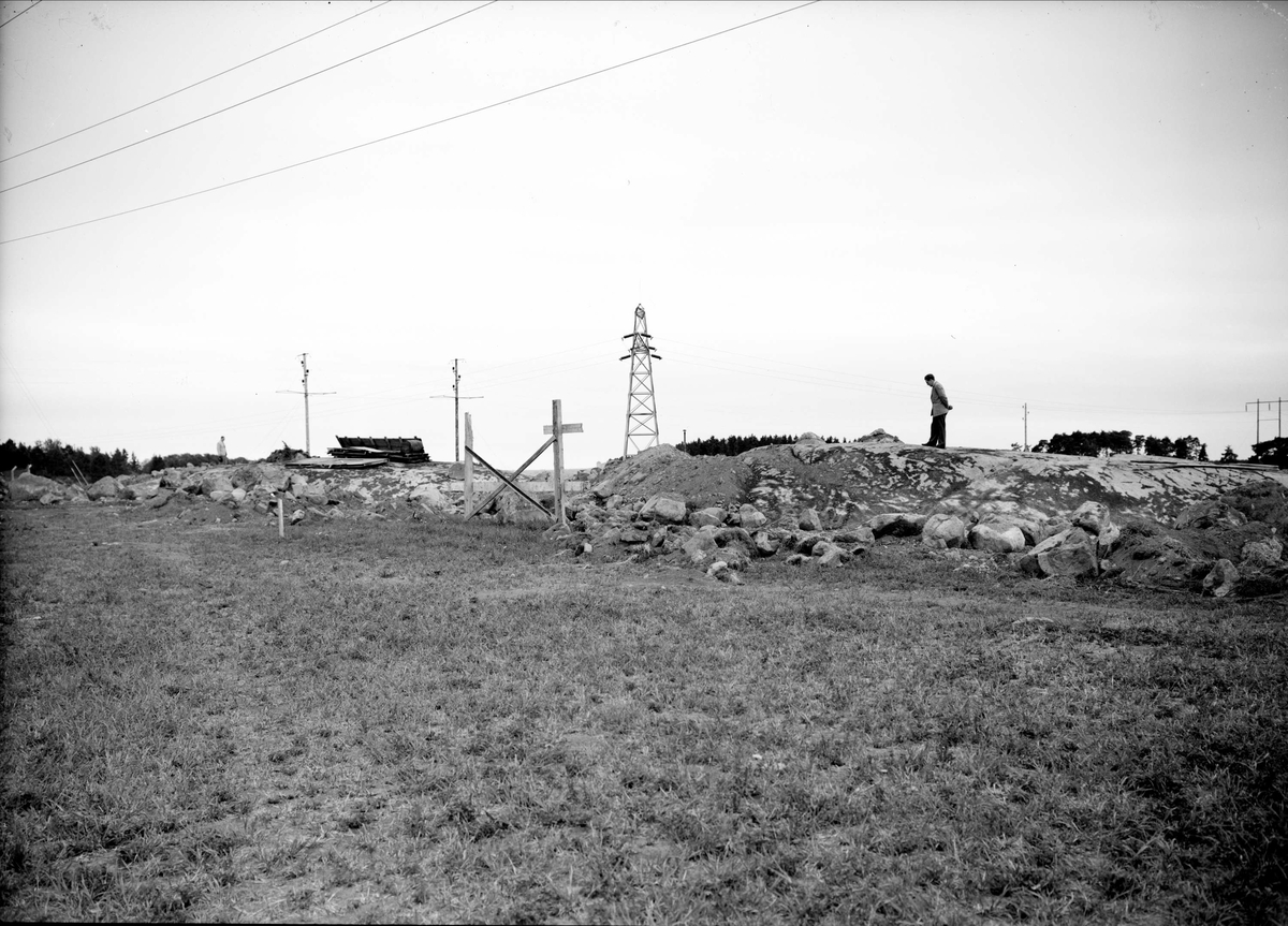Översiktsbild över området med de avtorvade gravarna, Brillinge, Vaksala socken.