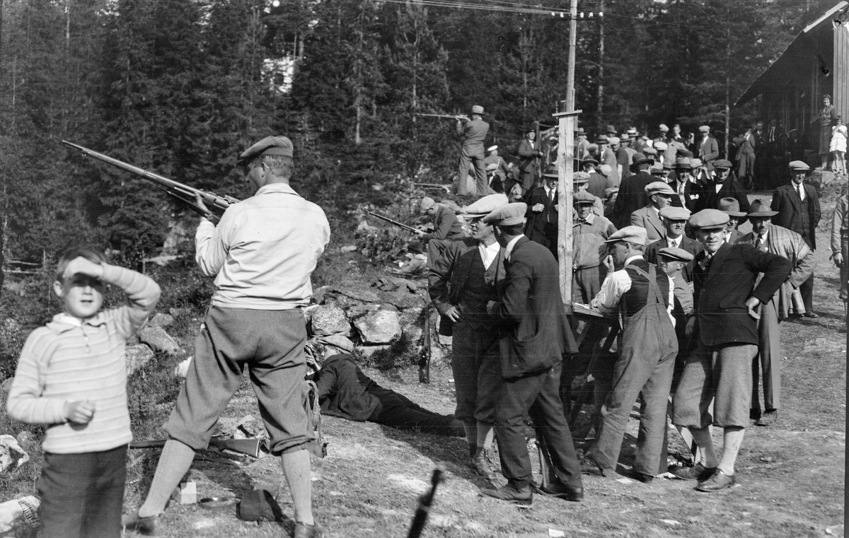 Gjøvik & Brusveen skytterlag sitt skytterstevne 12. juli 1931.