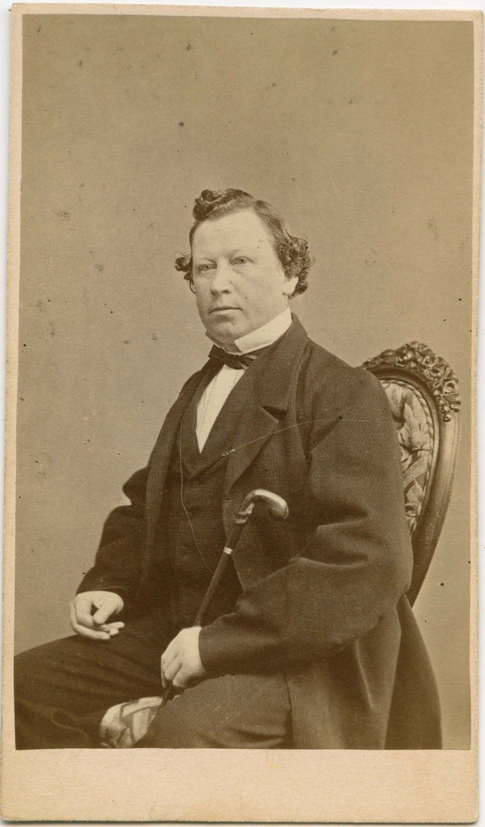 Porträtt på Bokhållare Johan Wilhelm Brissman.