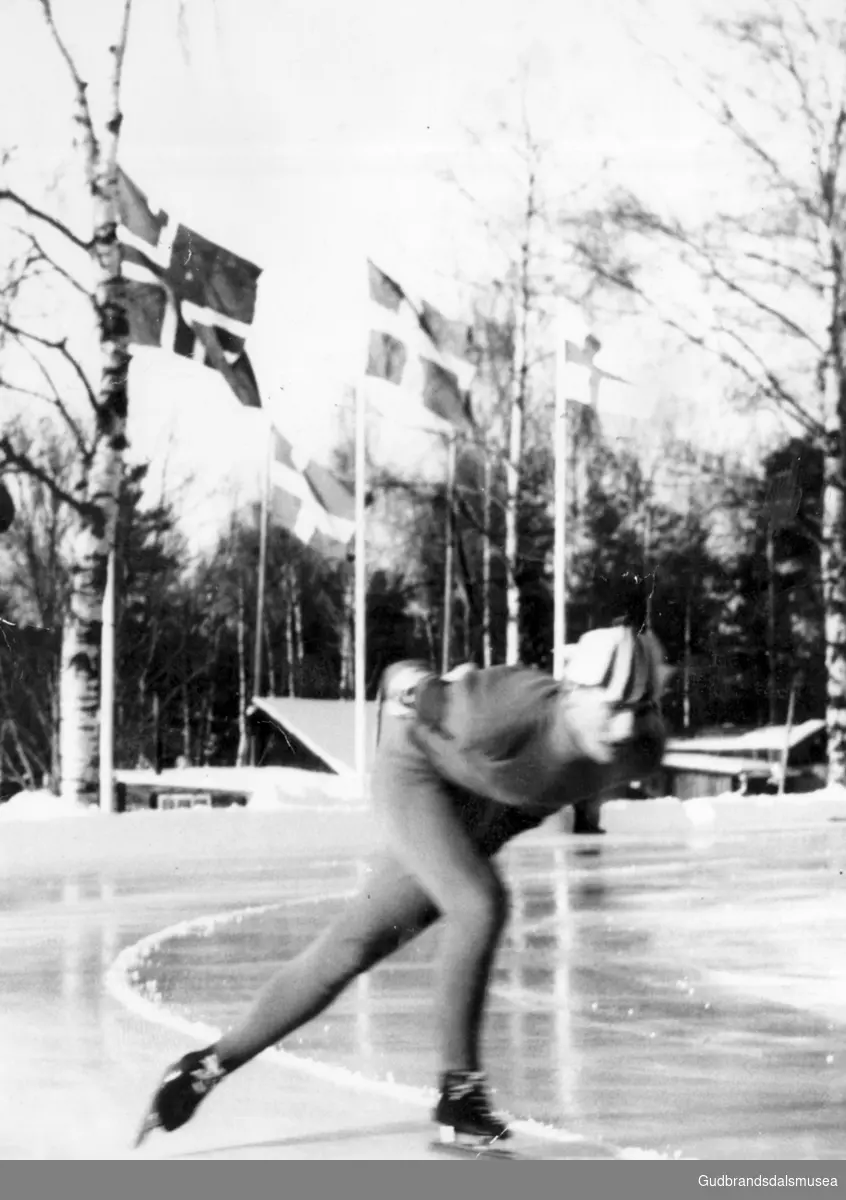 Steinar Bøje (f. 1935) deltek i juniorlandskamp på skeiser i Gøteborg