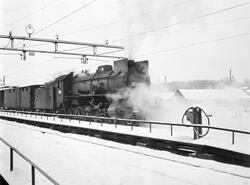 Damplokomotiv type 31a på Halden stasjon