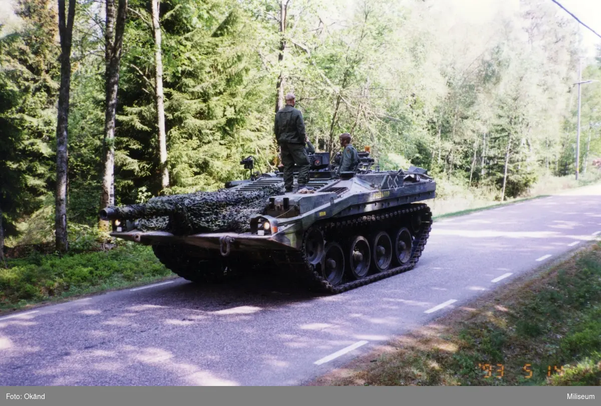 Stridsvagn 103. Ingick i B-styrkan ur Södermanlandsbrigaden och Pansarcentrums övningskompanier.
