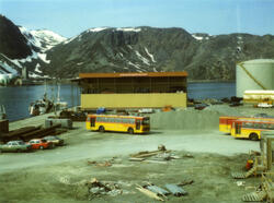Honningsvåg, Fiskeriveien. Sommeren 1985.