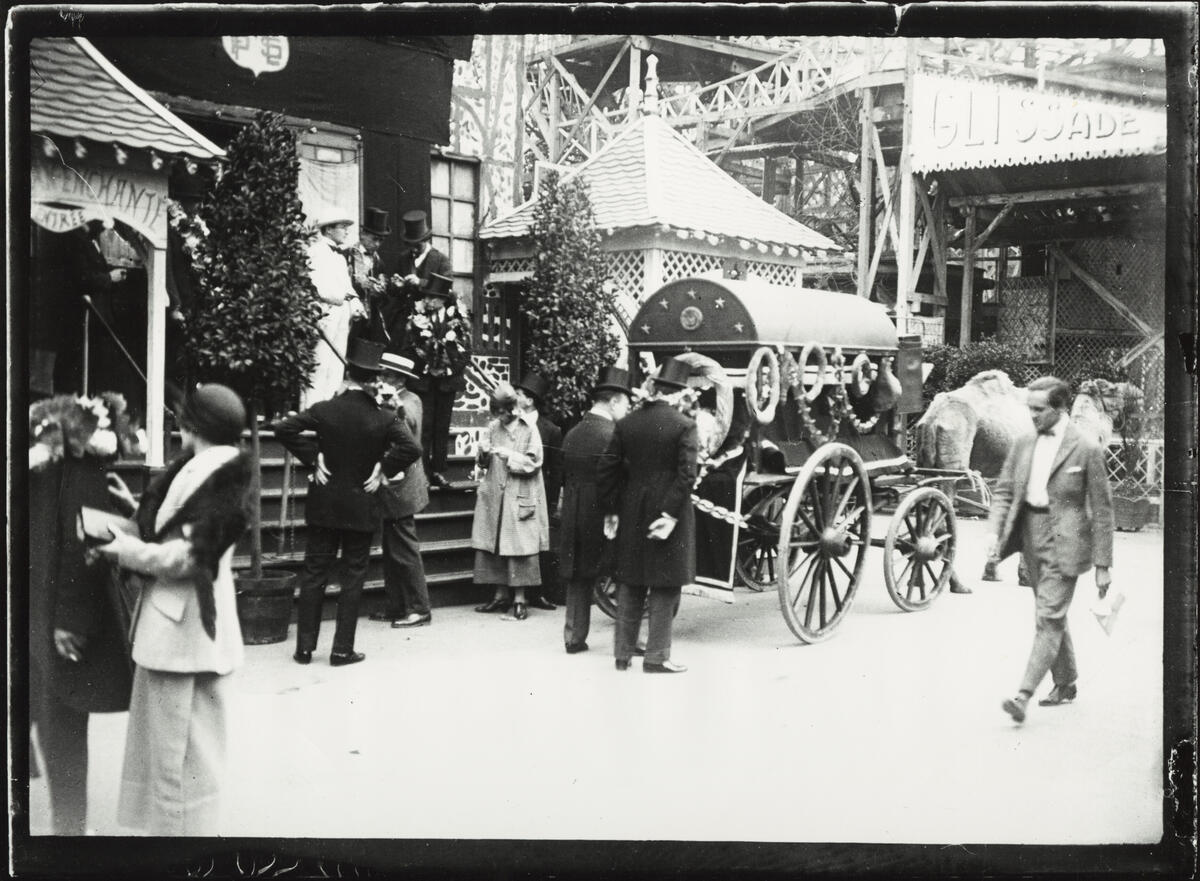 Inspelningen av filmen "Entr'acte" (1924).