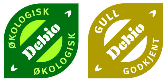 Logoer:  Debio økologisk og Debio godkjent