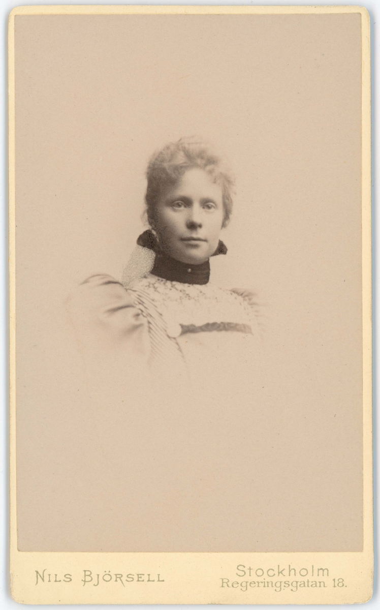 Porträtt på Amelie Gyllensvärd foto år 1896.
