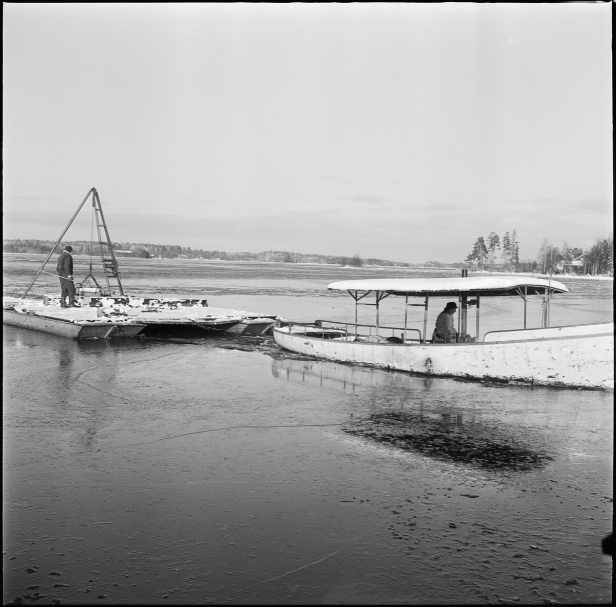 Avsked vid flottning, Uppland 1968