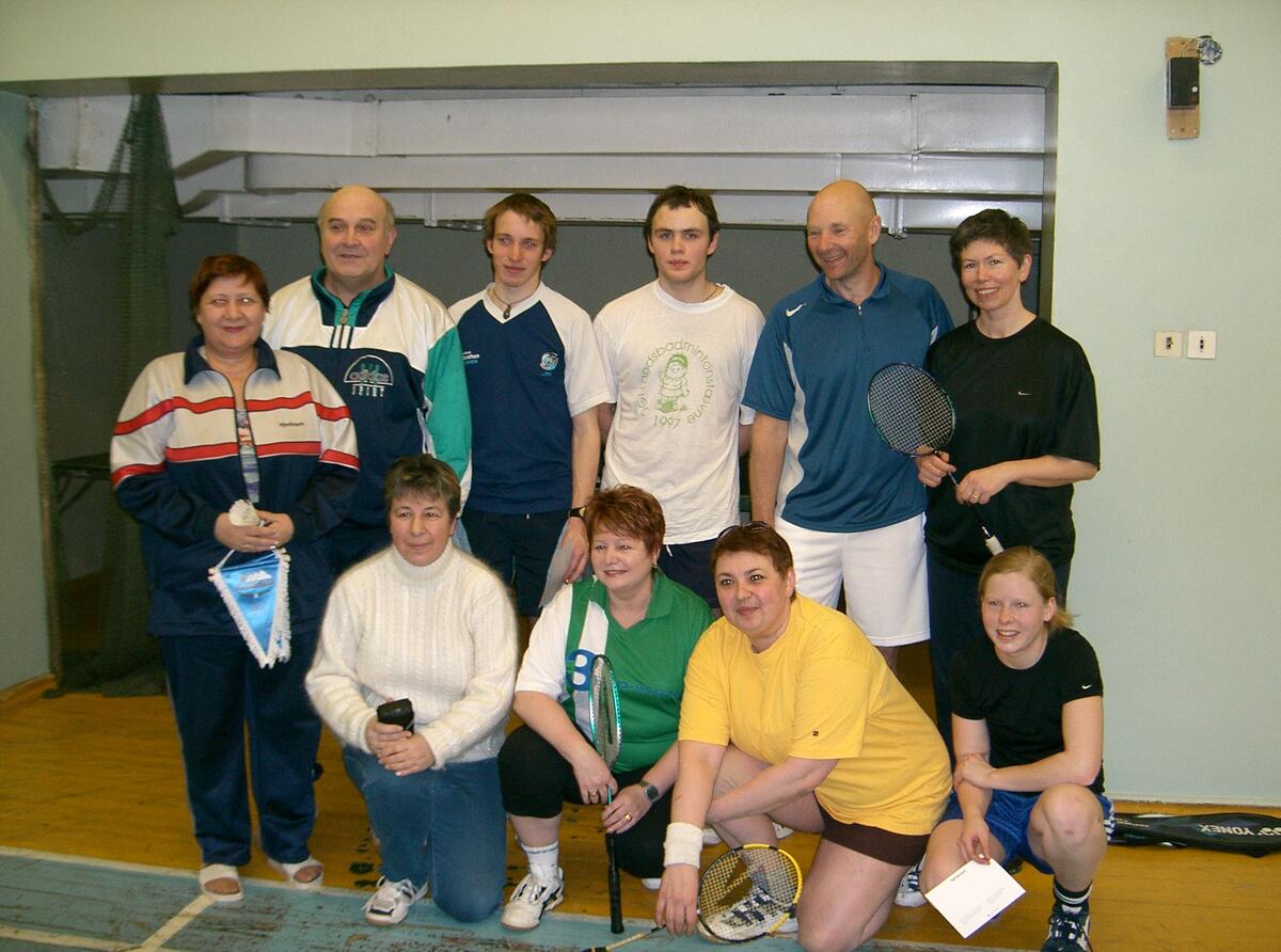 Idrettsutveksling. Badmintongruppa.