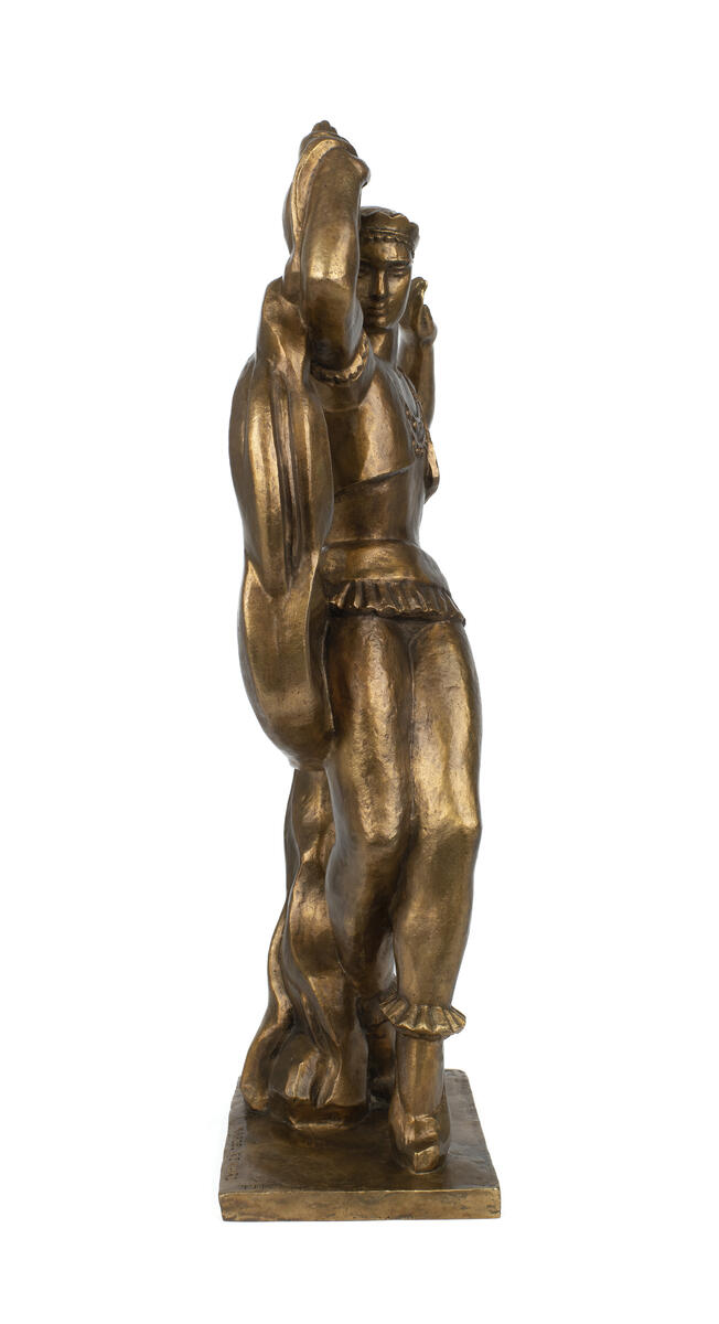 Nijinsky som den gyllene slaven i "Scheherazade" [Skulptur]