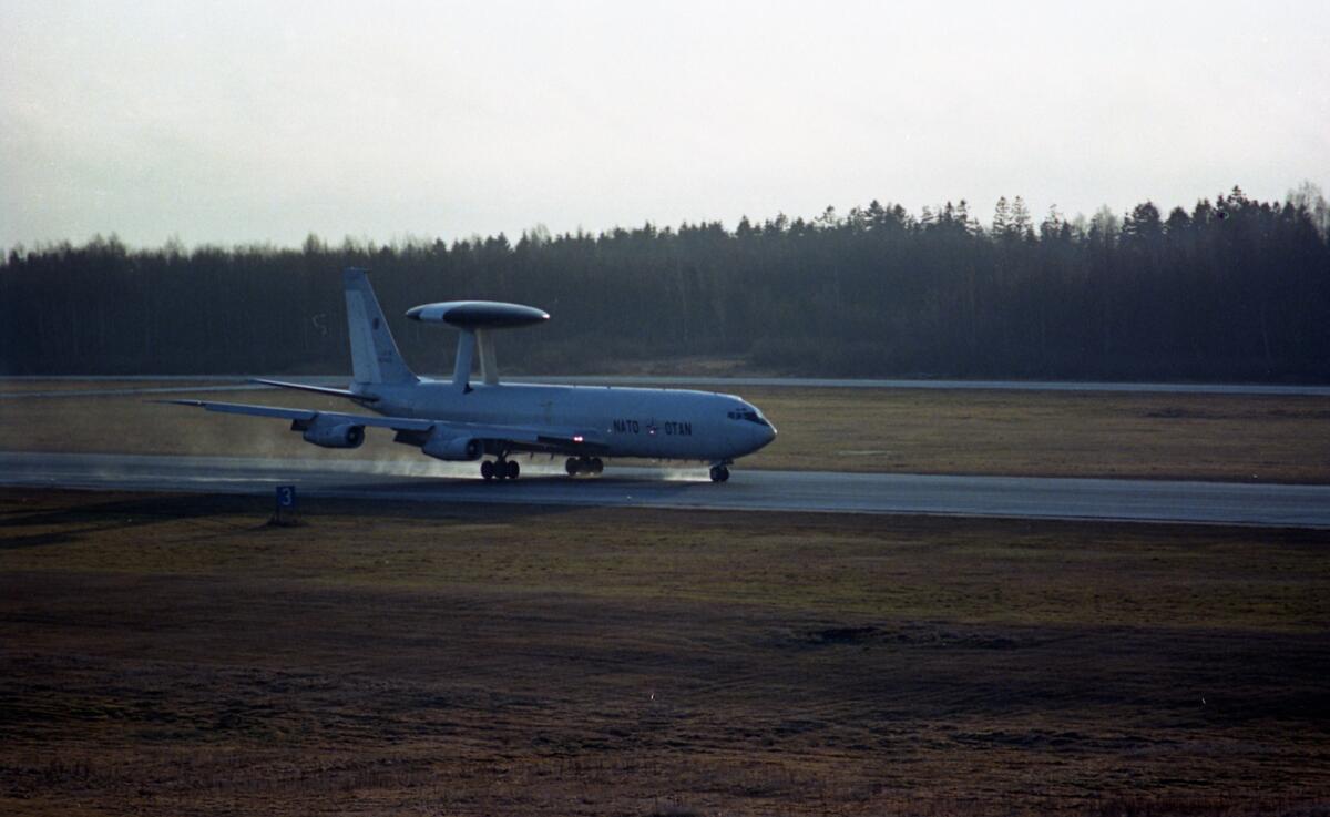 Rygge. Boeing E-3A, AWACS.