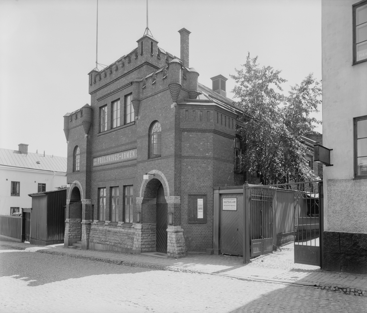 Frälsningsarméns lokal på Vattengatan i Norrköping. Året är 1934.