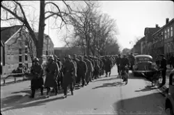 Engelske krigsfanger marsjerer ned Kjøpmannsgata
