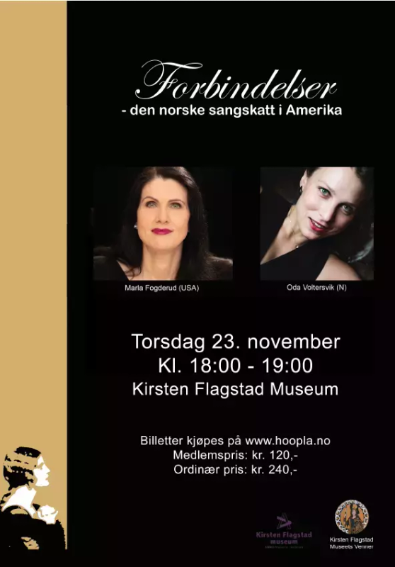 Plakat til konserten med sanger Maria og Pianist Oda
