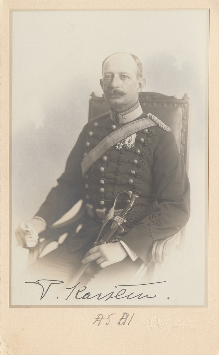 Porträtt av Per Vilhelm Karsten, major vid Svea artilleriregemente A 1.