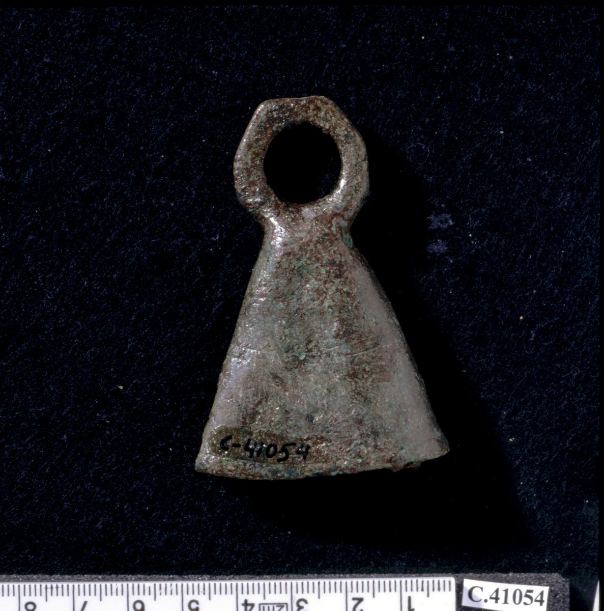 Bell as used for human jewellery or harnass fitment. Gjenstanden mangler bit.