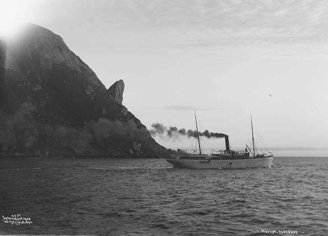 Prot: Nordkap - Hornviken Hornet og Kong Harald 23/7 1906