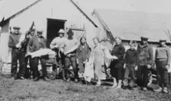 Laksefiskere på Akstet, Sandstad, Hitra - 1933