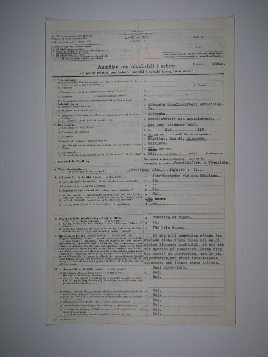 Alingsås Bomullsväveri AB

Bunt olycksfallsrapporter, 1938 -1943.

Gåva 1983-05 av Almedahls AB