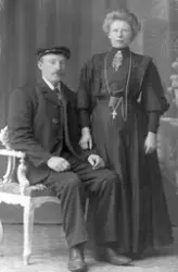 Brudeparet Ola Hidem (f. 1881) og Marit Hidem (f. Flåten 188