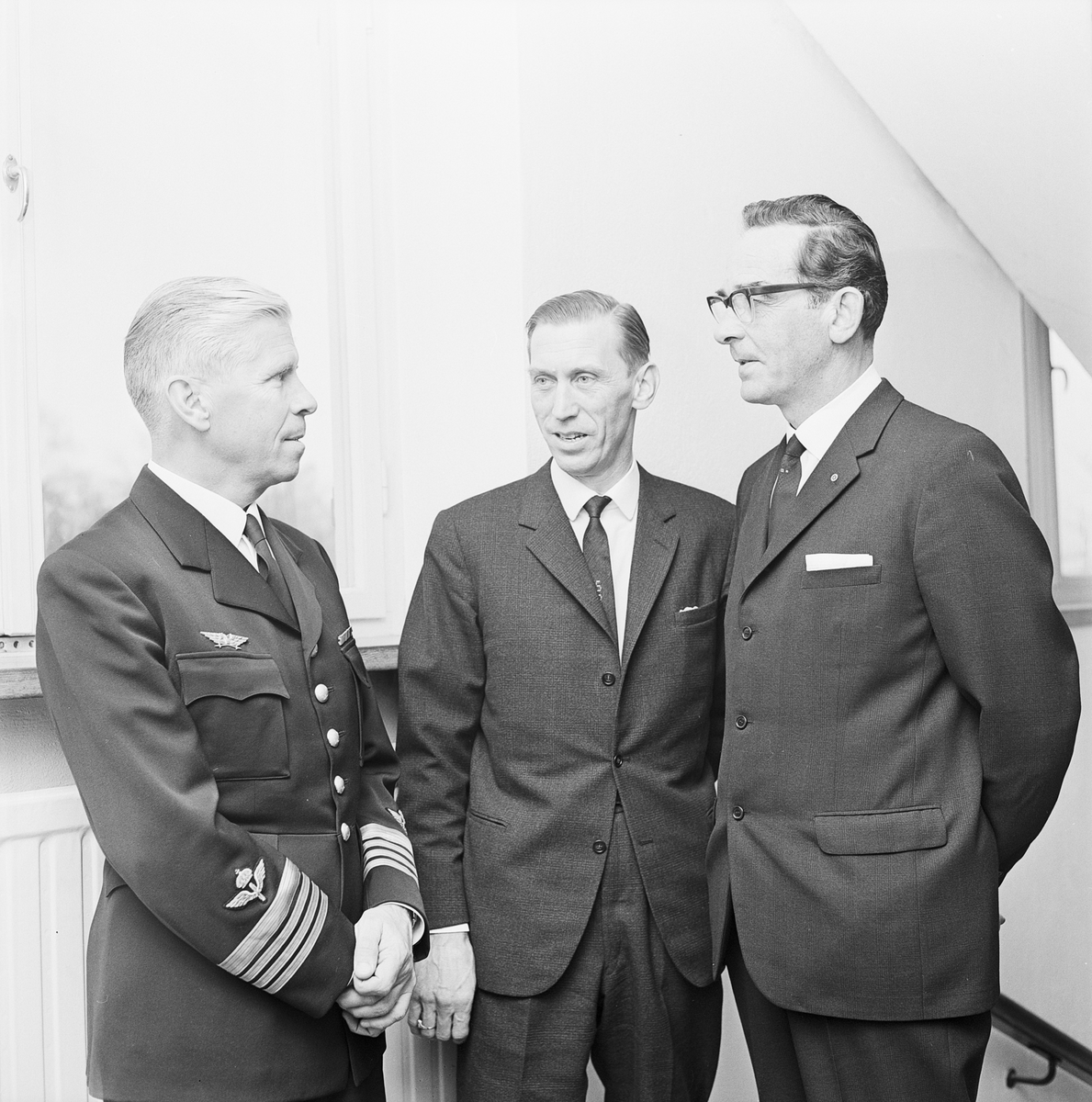 F 16, flygfältsingenjörer samlade till orienteringskurs, Uppsala 1965