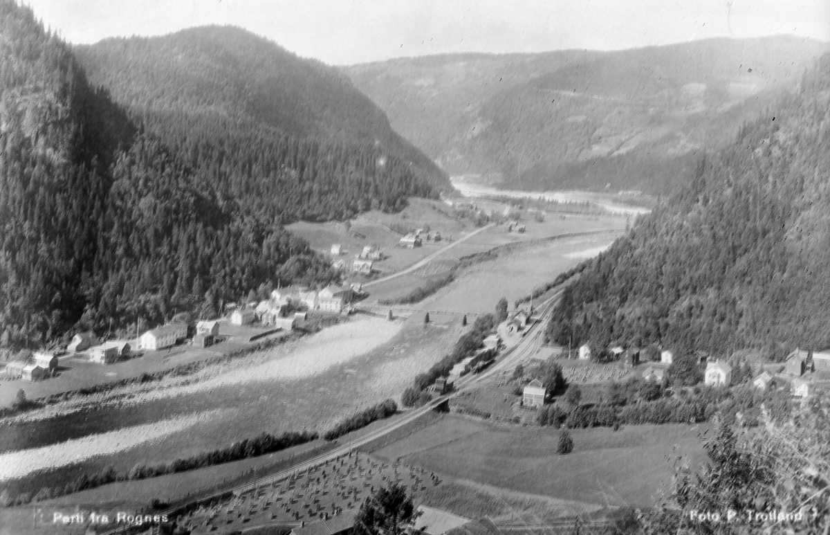 Rognes før flommen i Gaula 1940.
