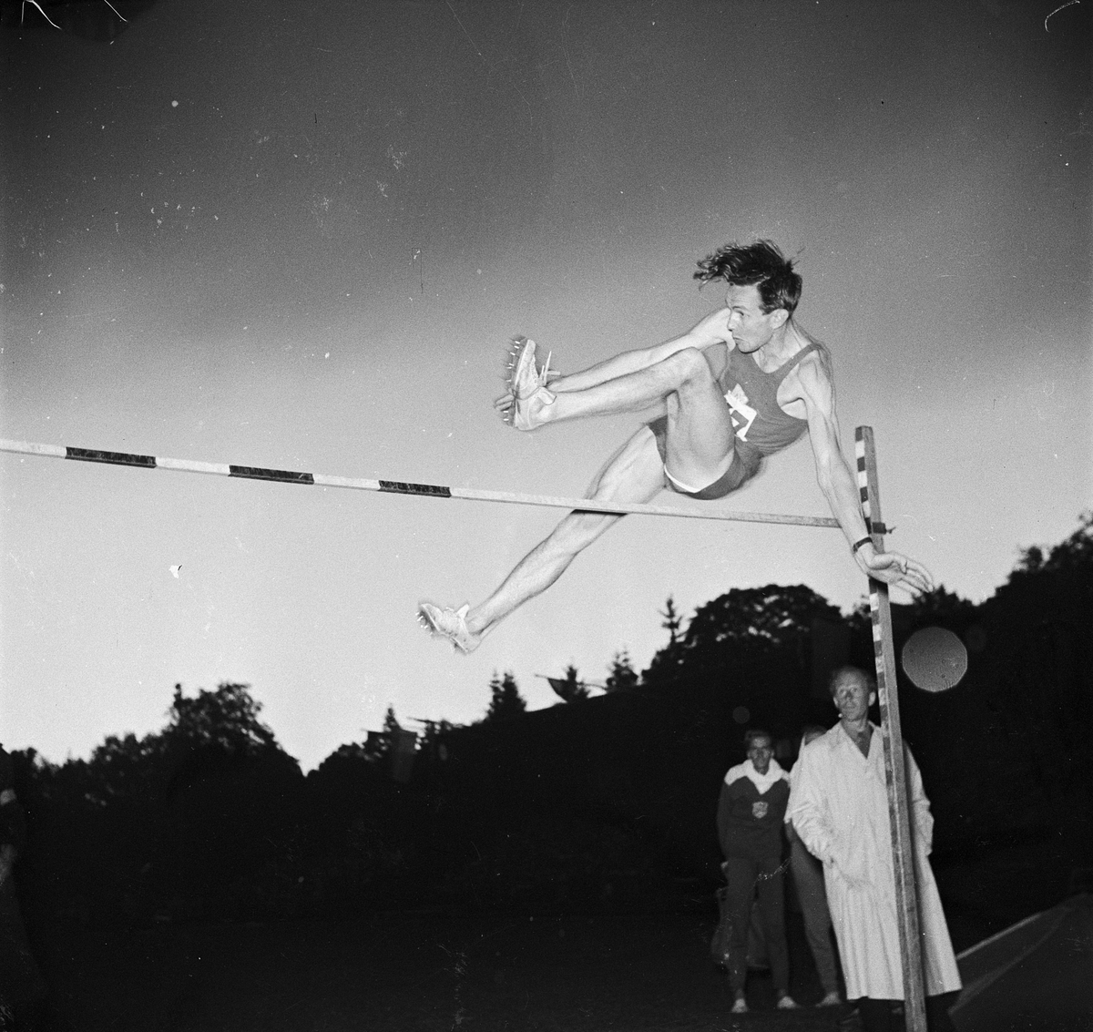 Höjdhopp på Studenternas Idrottsplats, Uppsala 1949