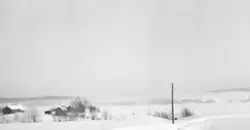 Vinterlandskap ved Ulvetangen i Skiptvet i Østfold, med Glom