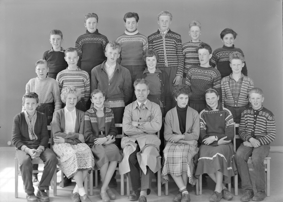 Elever ved Åsheim skole. Klasse 7A